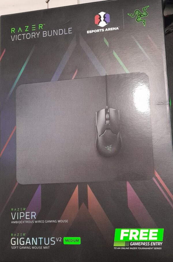 Kit Mouse com PAD Razer Viper e Gigantus V2 Medium USB