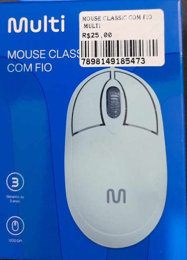 Mouse USB Multilaser Classic MO0302 Branco