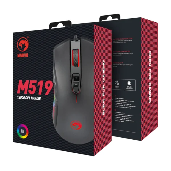 Mouse Gamer Usb Marvo M519 12000 DPI
