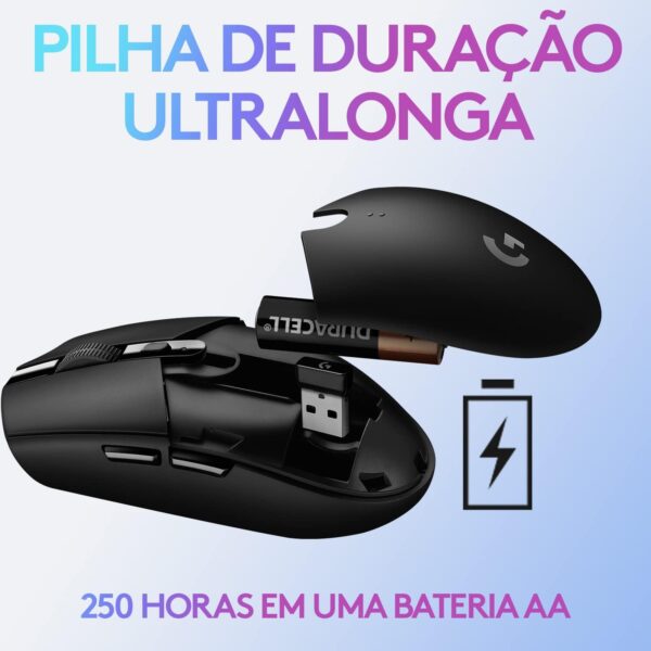 Mouse Logitech G304 sem fio Pilha 12000DPI (Branco) - Image 7