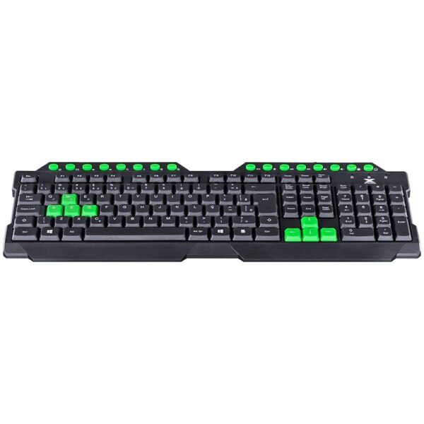 Teclado Gamer Multilaser Tc243 Multimidia USB Verde/Branco - Image 3