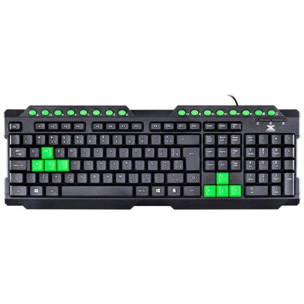 Teclado Gamer Multilaser Tc243 Multimidia USB Verde/Branco - Image 4