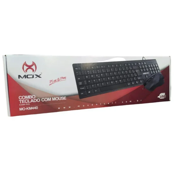 Kit Teclado e mouse MOX MO-KM440