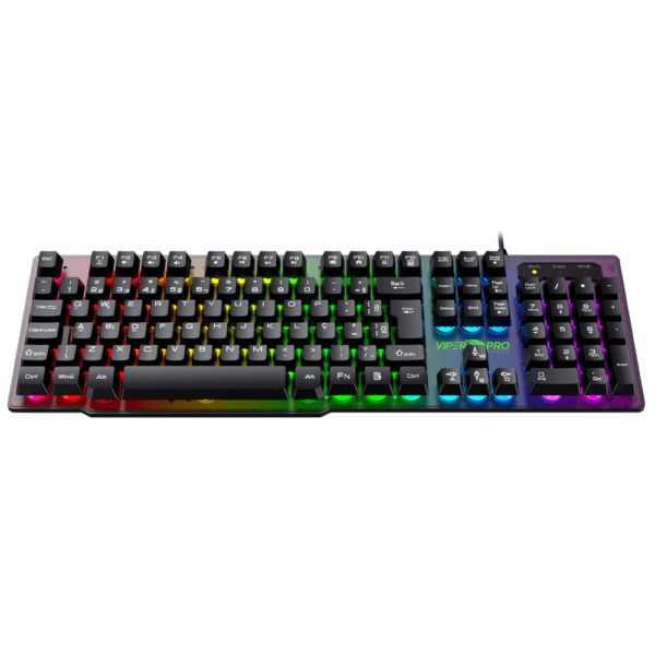 Teclado Gamer Naja  VI408 Viper Pro Gamer Semi Mecânico Preto Rgb - Image 2