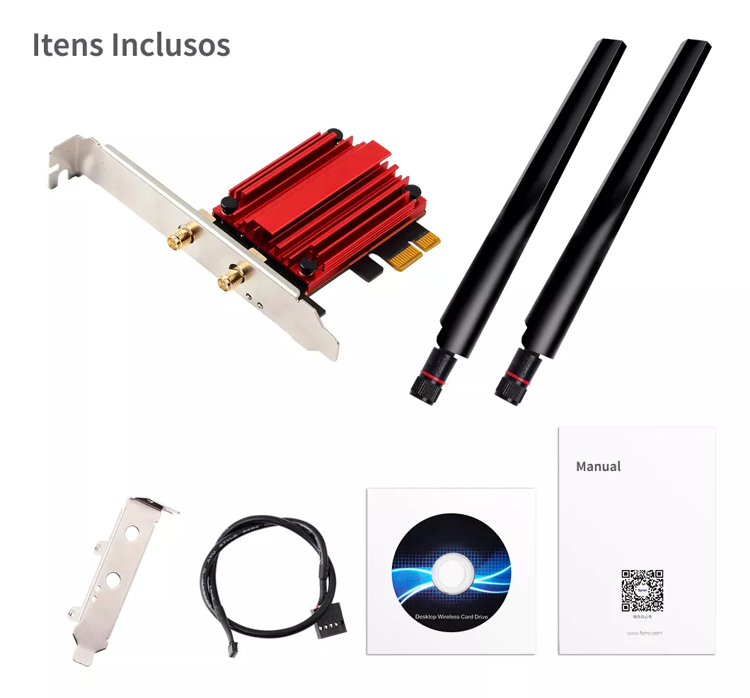 Placa Rede Wi-Fi Dual Band 2.4/5ghz 1200mbps C/ Bluetoot 4.0 - Image 2