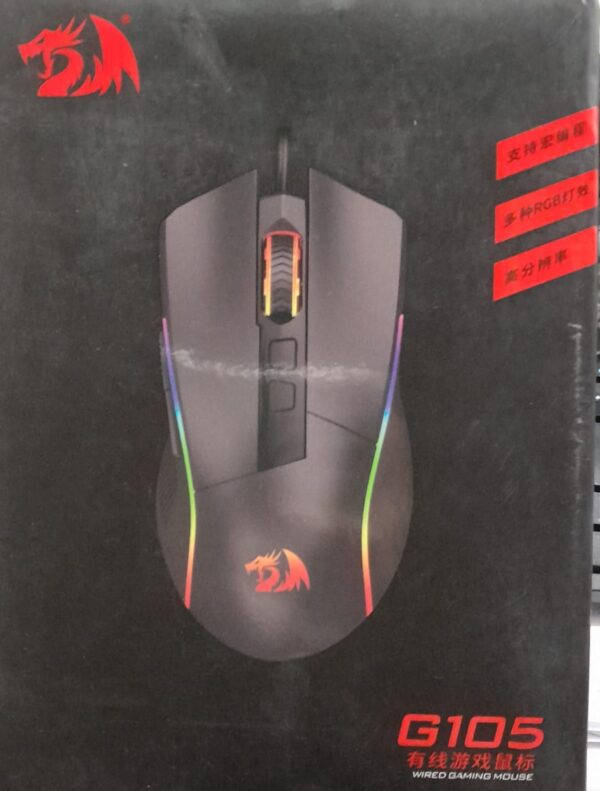 Mouse Gamer Redragon RGB Lonewolf G105 USB  8 Botões 8000 DPI